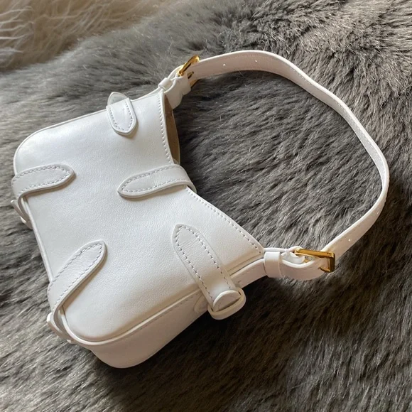 💎Altuzarra💎 NWT Mini Play Leather Baguette Bag, Optic White